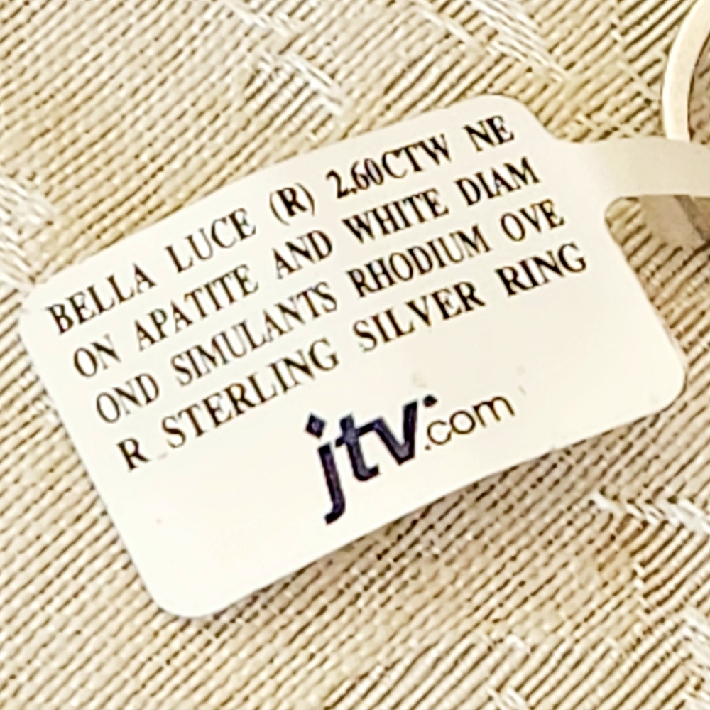 NEW JTV Bella Luce "Esotica" 2.60 CTW Neon Apatite CZ Diamond Simulant Ring-sz.7 - Picture 4 of 7